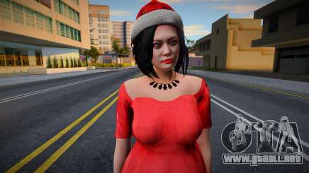 Mujer asiática con ropa de Año Nuevo 1 para GTA San Andreas