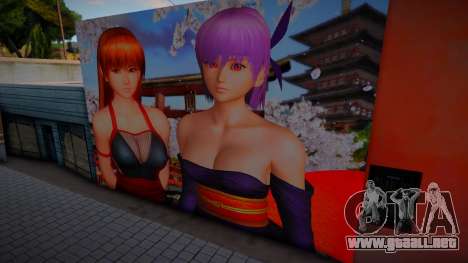 DOA Hot Kasumi and Ayane Mural para GTA San Andreas