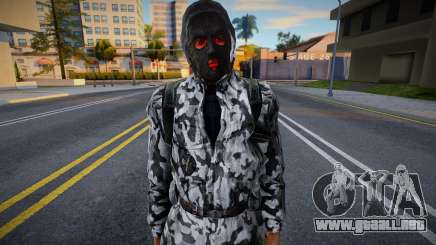 Miembro del grupo X7 con chaqueta de cuero de S.T.A.L para GTA San Andreas