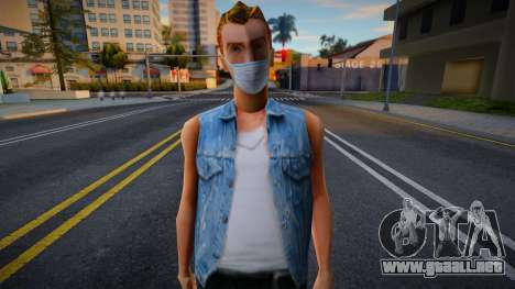 Kent Paul con una máscara protectora para GTA San Andreas
