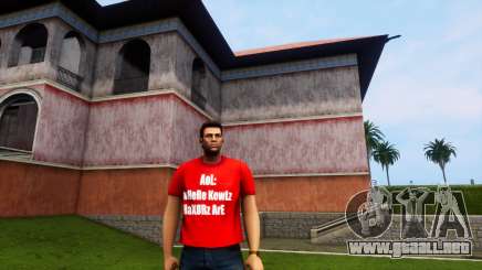 AOL Red T Shirt para GTA Vice City Definitive Edition