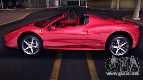Ferrari 458 Spider (USA Plate) para GTA Vice City