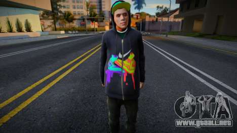 Un joven con sudadera con capucha para GTA San Andreas