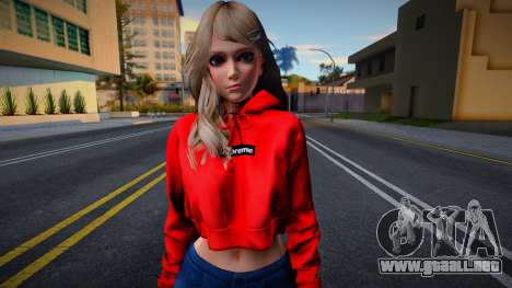 DOAXVV Amy - Fashion Casual V1 Crop Hoodie Supre para GTA San Andreas