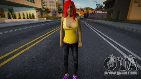 Redhead Female Skin v1 para GTA San Andreas