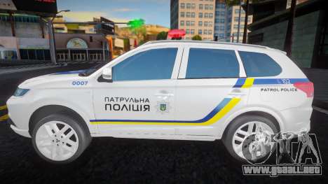 Mitsubishi Outlander Patrulla Policía de Ucrania para GTA San Andreas
