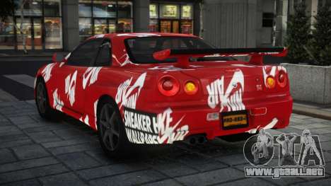 Nissan Skyline R34 GT-R V-Spec II Nur S6 para GTA 4