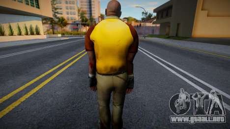 Entrenador (camiseta de bolos) de Left 4 Dead 2 para GTA San Andreas