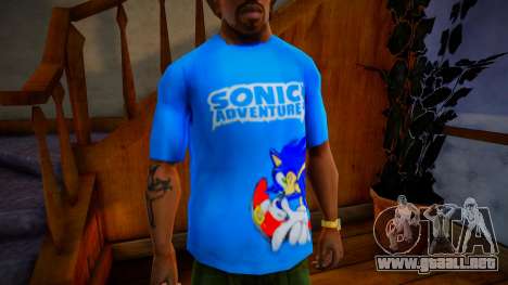 PlayStation Home Sonic Adventure Shirt Mod para GTA San Andreas