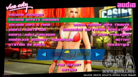 Rachel from DOA Menu para GTA Vice City