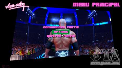 The Rock WWE2k22 Menu para GTA Vice City