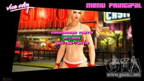 Rachel from DOA Menu para GTA Vice City