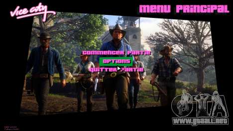 Red Dead Redemption 2 Menu 6 para GTA Vice City