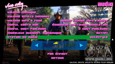 Red Dead Redemption 2 Menu 6 para GTA Vice City