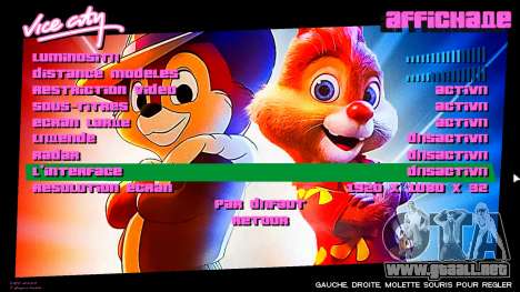 Chip y Dale Menu v1 para GTA Vice City