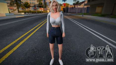 Chica con ropa casual 4 para GTA San Andreas