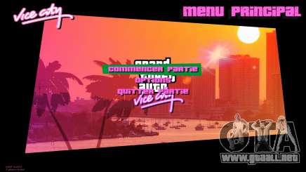 GTA Vice City Artwork Menu para GTA Vice City