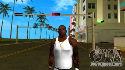 Carl Johnson con una camiseta blanca para GTA Vice City