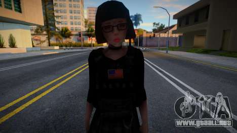 Chica con armadura corporal para GTA San Andreas