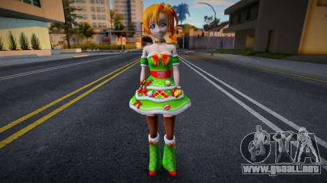 Honoka from Love Live (Christmas) para GTA San Andreas