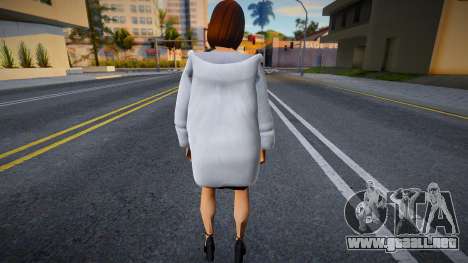 Chica con un abrigo de piel para GTA San Andreas