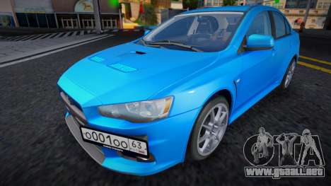 Mitsubishi Lancer X (CCD) para GTA San Andreas