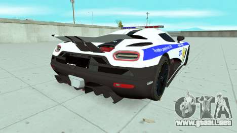 Koenigsegg Agera R Russian Police para GTA San Andreas