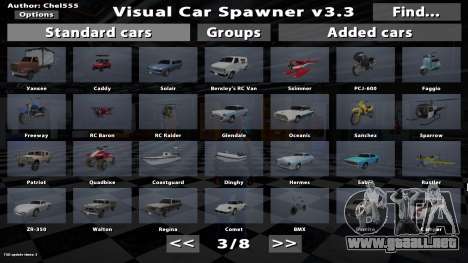 Visual Car Spawner v3.3 para GTA San Andreas
