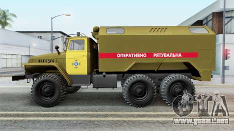 Servicio de rescate operacional Ural-4320 para GTA San Andreas
