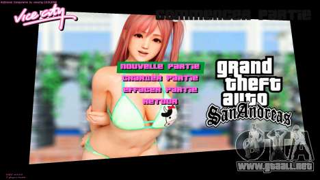Honoka HD Menu para GTA Vice City