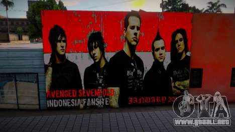 Avenged Sevenfold Come To Indonesia Wall para GTA San Andreas