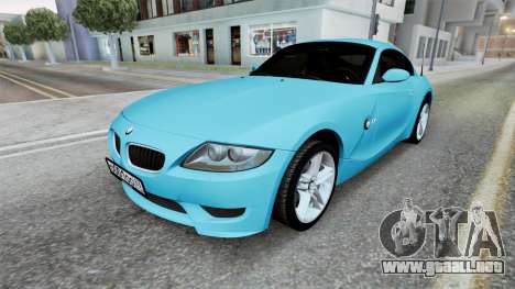 BMW Z4 M Coupe (E86) 2007 Turquoise para GTA San Andreas