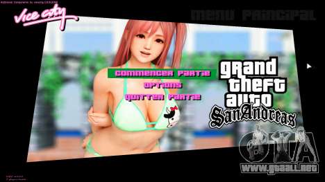 Honoka HD Menu para GTA Vice City