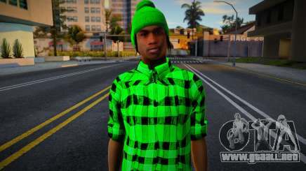 Fam2 Green Shirt para GTA San Andreas