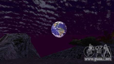 Planeta Tierra en lugar de la luna para GTA San Andreas