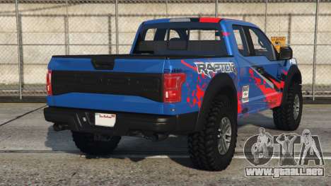 Ford F-150 Raptor Ocean Boat Blue