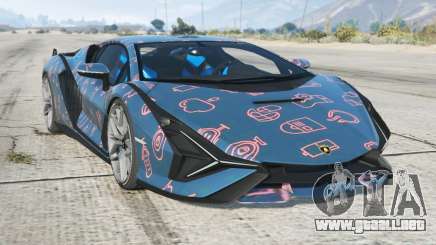 Lamborghini Sian Sea Blue para GTA 5