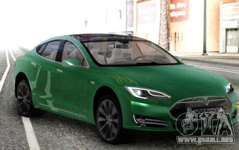 Tesla Model S Green para GTA San Andreas