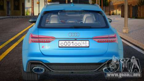 Audi RS6 Blue para GTA San Andreas