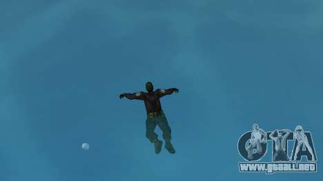 Posibilidad de nadar con nueva animación para GTA Vice City