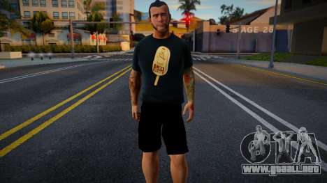 CM Punk Skin (2013) v2 para GTA San Andreas