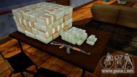Bricks, Cash And AK para GTA San Andreas
