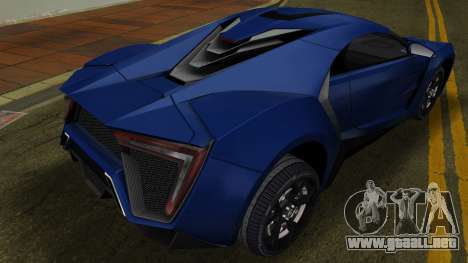 W Motors Lykan Hypersport Black Revel para GTA Vice City