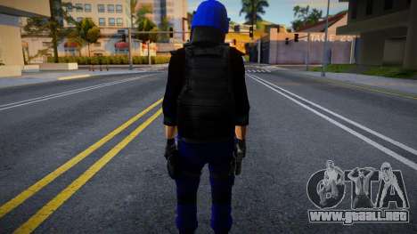 Casco Azul Policia Paraguay V1 para GTA San Andreas