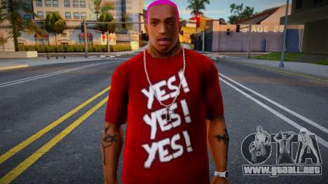 Yes Yes Yes Shirt from WWE Daniel Bryan (Red) para GTA San Andreas