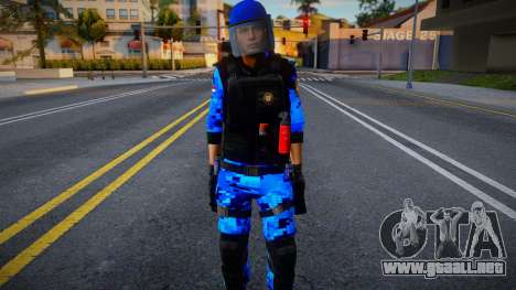 Casco Azul Policia Paraguay V2 para GTA San Andreas