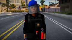 Casco Azul Policia Paraguay V1 para GTA San Andreas
