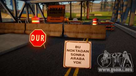 Türkçe Kapalı Yol Levhası para GTA San Andreas