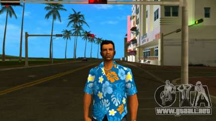 Tommy Skin Blue Leaves para GTA Vice City