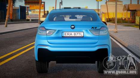 BMW X4 F26 Euro Plate para GTA San Andreas